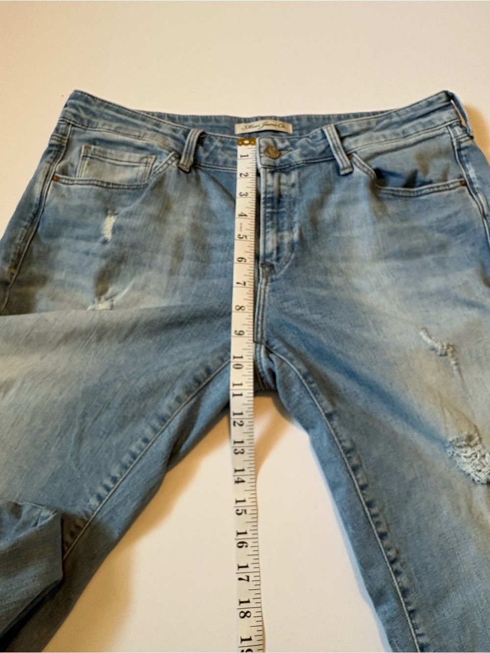 Mavi Distressed Light Wash Boyfriend cropped Jeans, Sz 31x27 - Picture 10 of 13